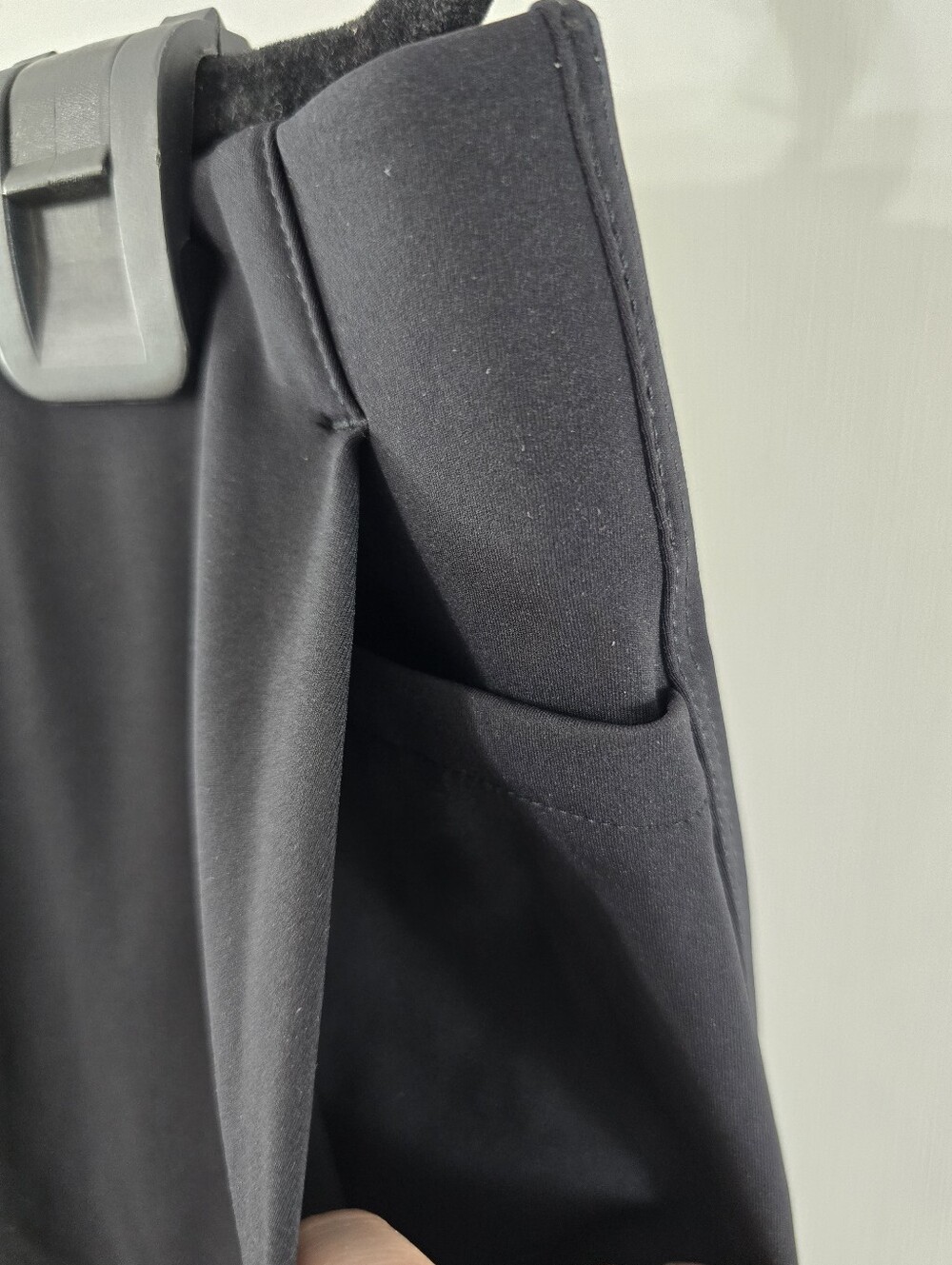 ADAY Turn It Up A Day Tapered Solid Black Techcore Tech Jersey Knit Trouser Pant - Picture 8 of 15